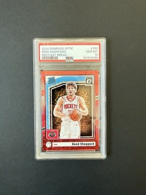 2024 Panini Donruss Optic Reed Sheppard Red Fast Break /75 #255 PSA 10