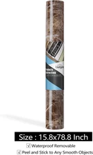 Peel and Stick Countertops 15.8x197 Marble Wallpaper for Bathroom Self Adhesi...