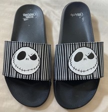 DISNEY JACK SKELLINGTON Nightmare Before Christmas Slide Sandals Size 9