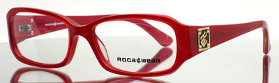 ROCA WEAR R168 Red Womens Rectangle Full Rim Eyeglasses 53-17-135 B:32