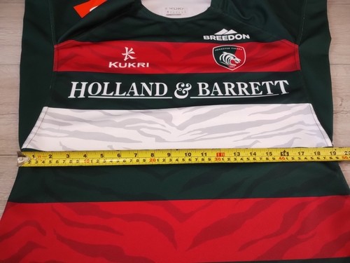 Leicester Tigers Rugby Home Shirt 2018/2019 - Kukri XL Pro Player Jersey Top G3C - Picture 9 of 11