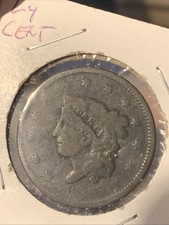 Early U.S. Large Cent – Matron Head (1816–1839) Partial Date