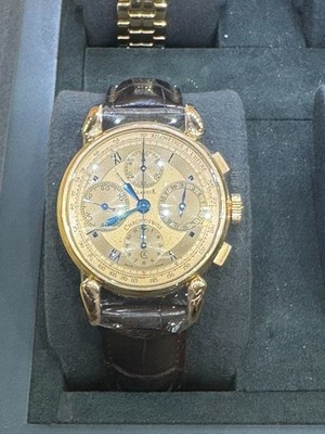 Chronoswiss KLASSIK Chronograph 18k Rose Gold CH7401R Copper Dial Mint Full set