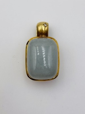 H Stern 18k Yellow Gold Aquamarine & Diamond Enhancer Pendant