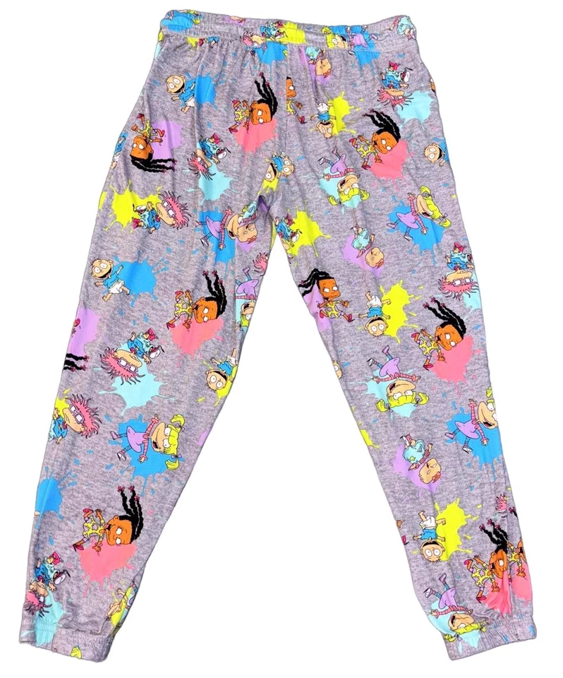 Pantalones de pijama Nickelodeon Rugrats coloridos con estampado de dibujos animados talla mediana para niños Foto 4 de 4