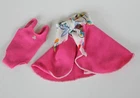 Vintage 1984 Barbie Doll Fashion B Active Pink Swimsuit Skirt Wrap Outfit #7915
