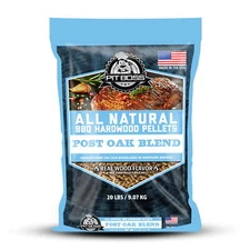 100% All Natural Hardwood Post Oak Blend BBQ Grilling Pellets, 20 lb Bag