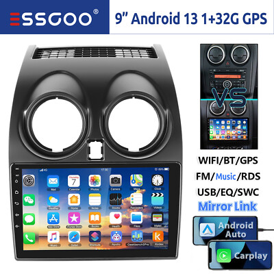 Für Nissan Qashqai J10 2007-2015 9'' Android 13 Carplay Autoradio GPS NAVI RDS BT