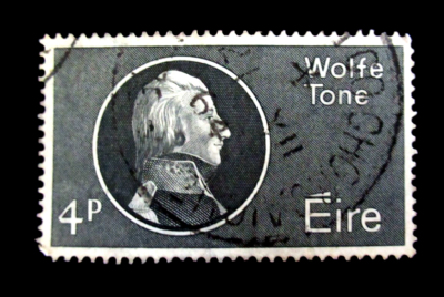 #ad Ireland 1964 Stamp Scott 192 Wolfe Tone Eire Used NG $2.28