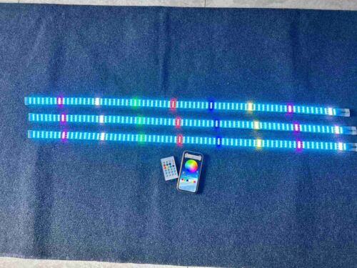 3PCS 4FT Dream Color CHASING Light Strips for Slingshot Bluetooth Remote Control