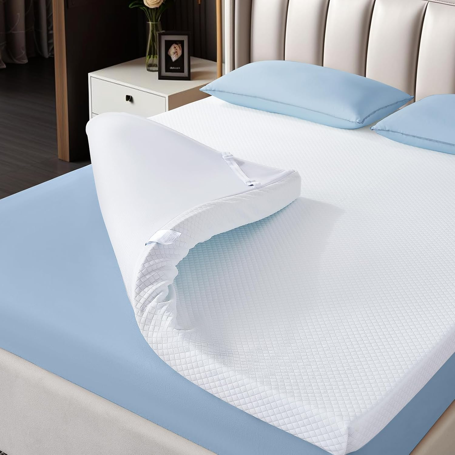 Mattress Topper,3 Inch Queen Mattress Topper,Firm Mattress Topper,High Density M