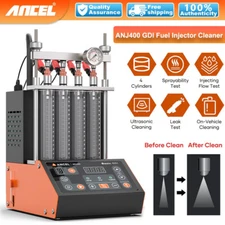 ANCEL Petrol Fuel Injector Cleaner Machine Car 4-Cylinder Ultrasonic Tester Kit 