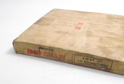 IMO 68984 Industrial Grade 50 Riv. Roller Chain 10 Feet 5/8'' Pitch - PPD