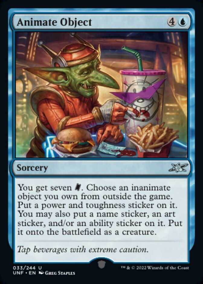 Magic the Gathering (mtg): UNF: Animate Object - Foil