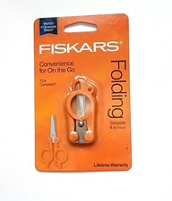 Fiskars Folding Travel Pocket Scissors, For small sewing projects. Orange