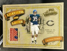 ANTHONY THOMAS 2002 PLAYOFF ABSOLUTE LEATHER AND LACES #154/250 Chicago Bears