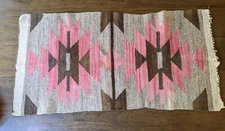 Vintage Arts and Crafts Mission Wool Stickley Style Hand Woven Rug Table Runner