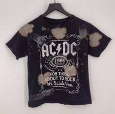 AC/DC For Those About To Rock We Salute You Tie Dye Rock T-Shirt Youth 10-12