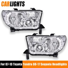 Fit For Toyota 2007-2013 Tundra 2008-2017 Sequoia Chrome Headlights Leftright Fit For Toyota 2007-2013 Tundra 2008-2017 Sequoia Chrome Headlights Leftright