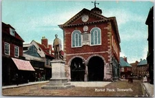 Market Place Tamworth New South England Monument Buildings Postcard