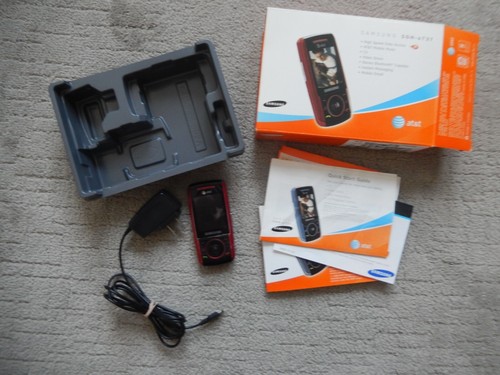 Samsung SGH-A737 A737 Red and Black AT&T Slide Phone