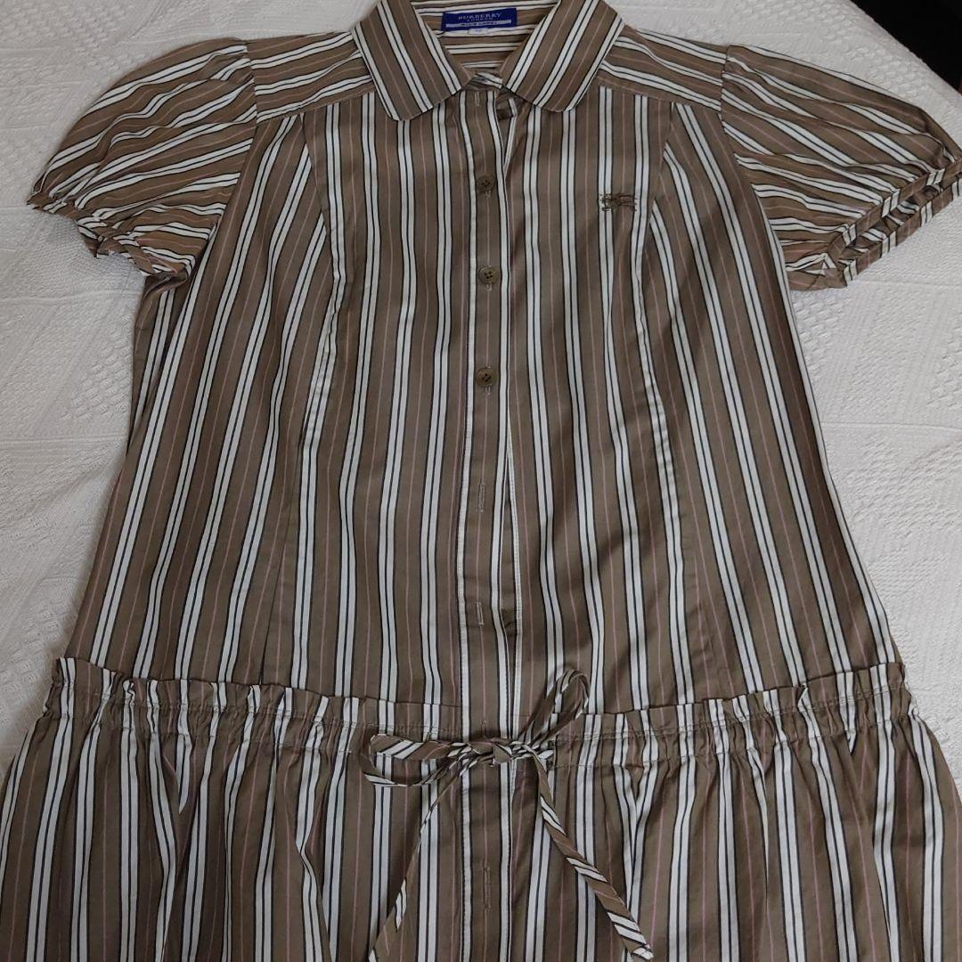 Burberry Blue Label Short Sleeve Brown and white … - image 1