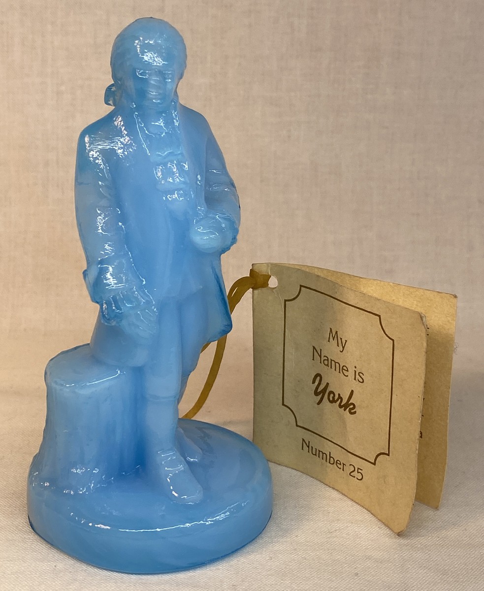 Boyd Art Glass Windsor Blue Colonial Man Doll #25 Name