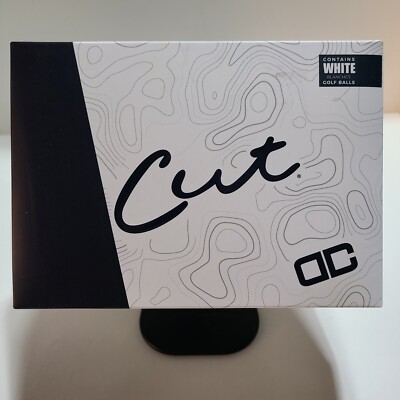 Cut DC High Performance Golf Balls Box of Twelve White with Blk Cut DC Logo.