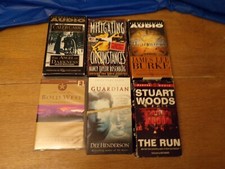 Lot of 6 Miscillaneous Novel Books on Tape Audio Cassettes