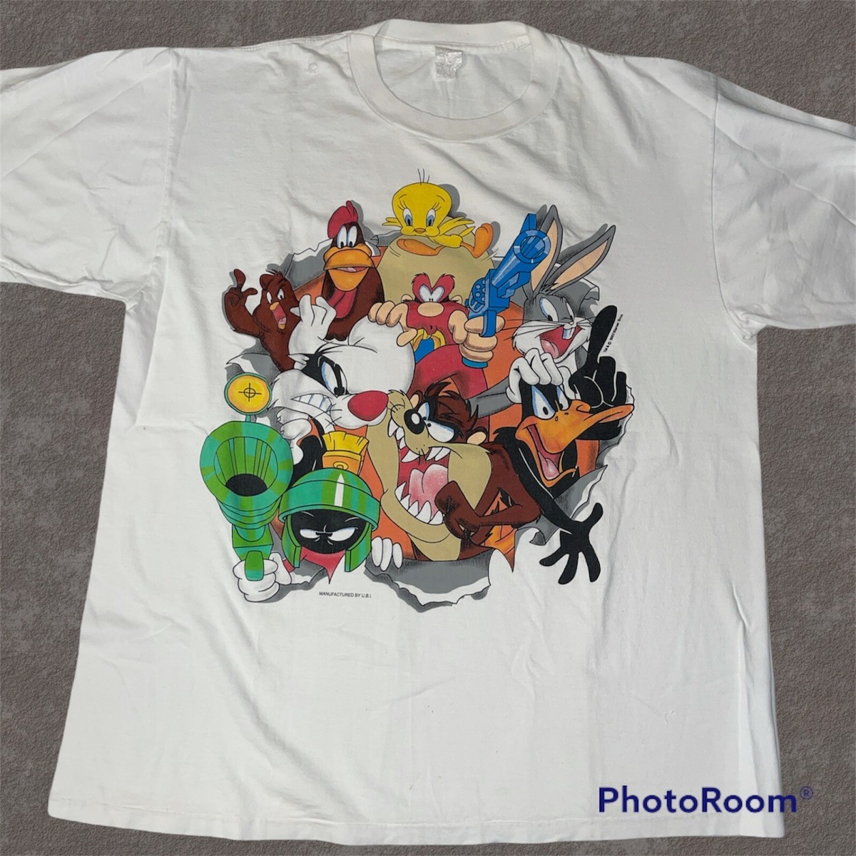 Vintage 1993 Looney Tunes Warner Bros Gang/squad T Shirt
