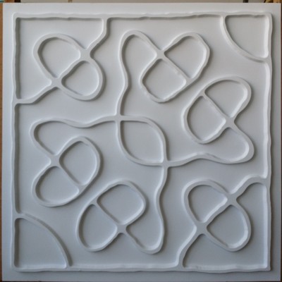 Ceiling Tile Faux Tin Matt White 3d Enchas Cafe Decor Wall Panel