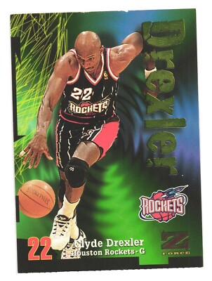 1997-98 SkyBox Z-Force Basketball NBA Houston Rockets Clyde Drexler