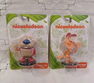 Nickelodeon Ren Hoek and Stimpy .J Cat Mini 2'' Inch Figures Cartoon TV Show New