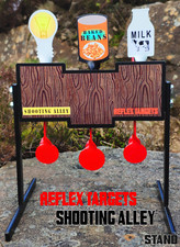 SHOOTING ALLEY pistola fucile ad aria compressa reflex bersaglio metallo