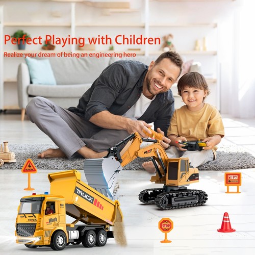 Kids-Play-Construction Excavators-Dump Truck Engineering-Vehicle - Remote Con... - Picture 7 of 7