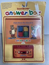 Teddy Ruxpin Answer Box Flip Book Animation Cassette Learn About Different Size