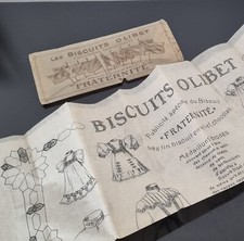OLIBET Werbung Kekse Bruderschaft 1900 mit Faltblatt Muster für Kleidung 