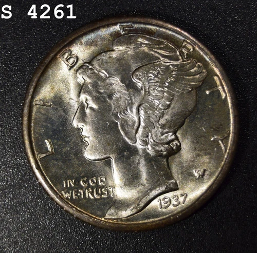 1937-D Mercury Dime "GEM BU FB" *Free S/H After 1st Item*