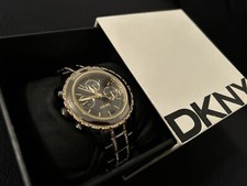 DKNY Uhr Chronograph Armbanduhr grau gold
