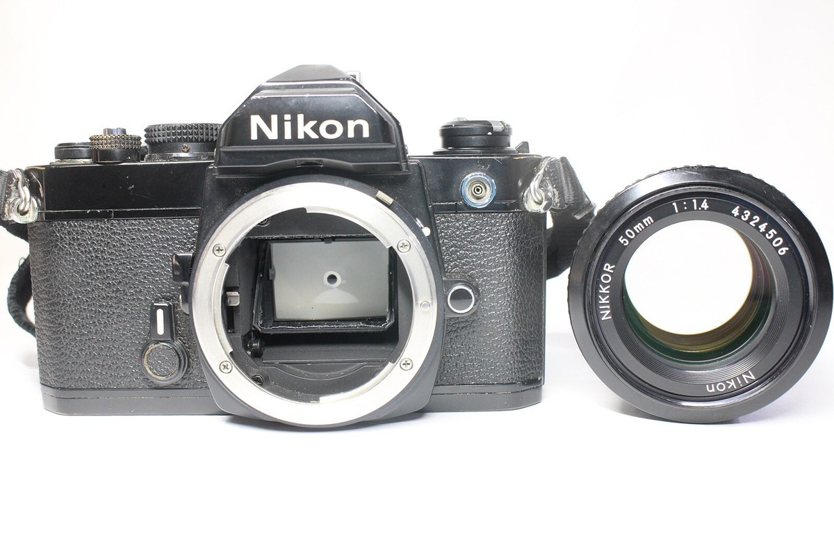 Nikon FM Black 35mm SLR Film Camera Body Nikkor 50mm F/1.4 Nikon FM Black 35mm SLR Film Camera Body Nikkor 50mm F/1.4