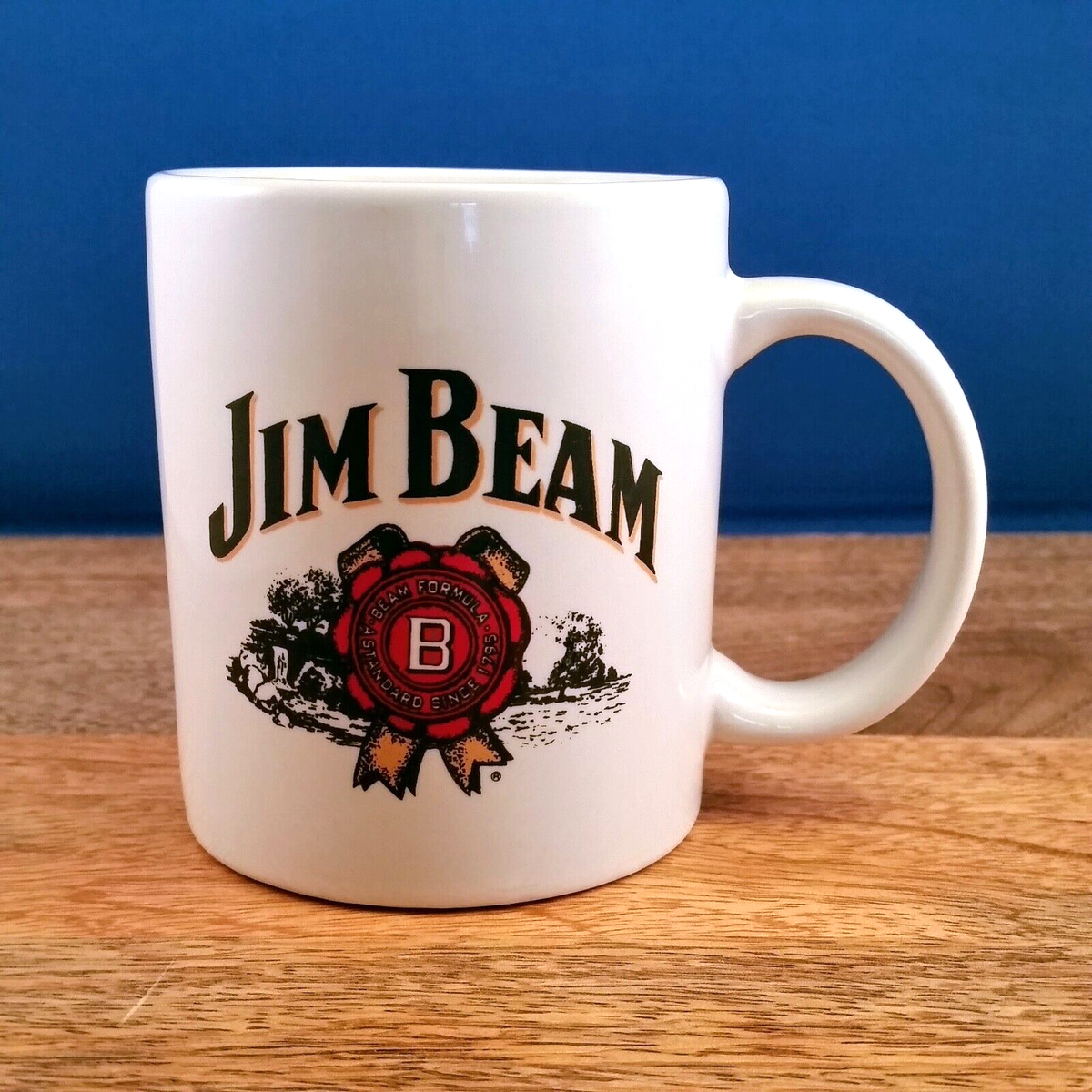 Jim Beam Coffee Cup Tea Mug 10 oz Kentucky Straight Bourbon Whisky White