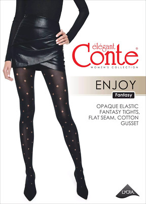 Conte Fantasy Opaque Women's Tights with Sheer Polka Dots - Enjoy 50 Den (19С-24