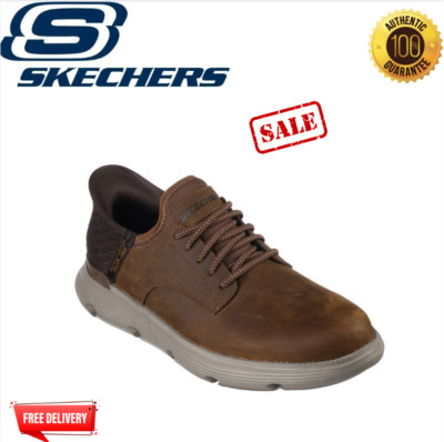 BIG SALE Skechers Slip-ins: Garza - Gervin Men's BROWN Medium Shoes - New Box