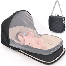 Portable Travel Bassinet for 0-8M Baby, Portable Travel Baby Bed, Cosleeping ...