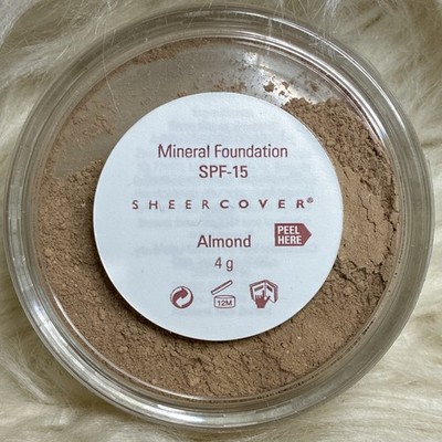 Sheer Cover Mineral Foundation Almond SPF 15-0.14 Oz.Factory Sealed