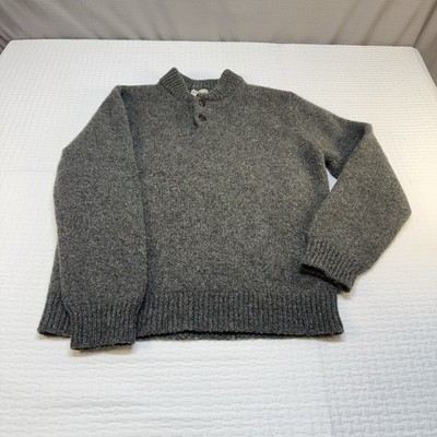 LL Bean Ragg Wool Sweater   Lambswool Gray Size L