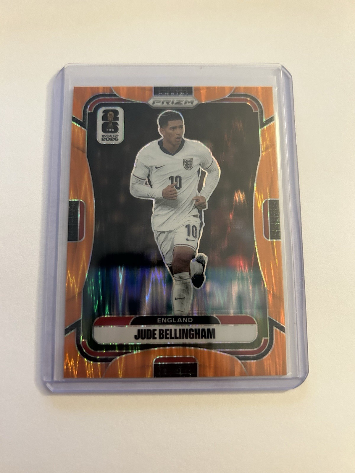 2026 Prizm FIFA World Cup Jude Bellingham Orange Flash Prizm #'d 112/315 SP