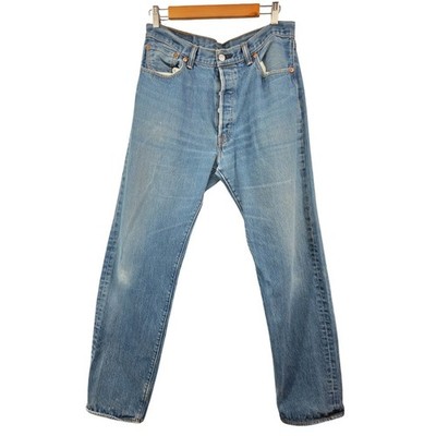 Levis 501 Original Fit Mens Jeans W36 L36 Button Fly Denim Blue