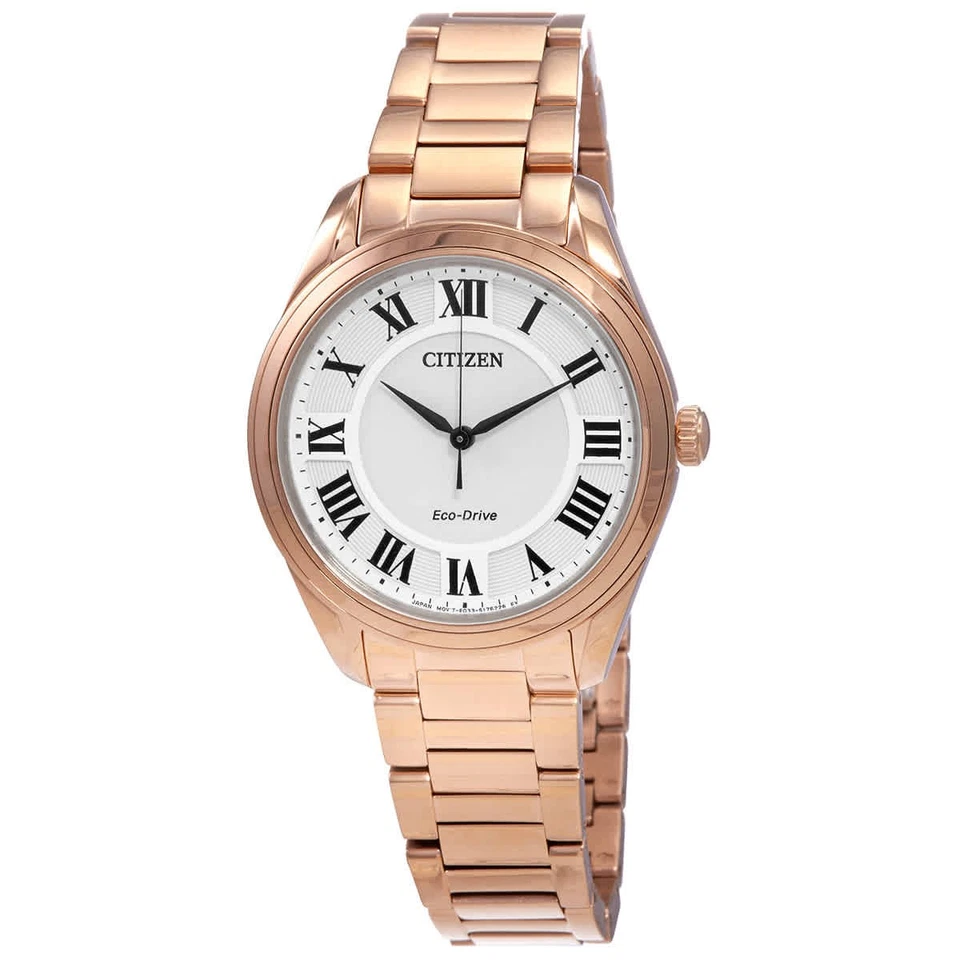 Reloj Citizen Eco-Drive Arezzo para mujer esfera blanca EM0973-55A