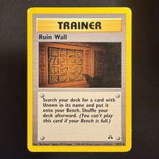 Ruin Wall - 74/75 - Neo Discovery - Pokemon - Uncommon - Damaged
